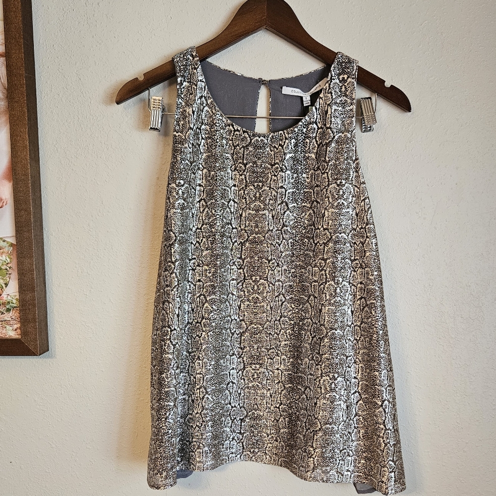 Collective Concepts NWT Sleeveless Metallic Blouse Sz Large Stitch Fix